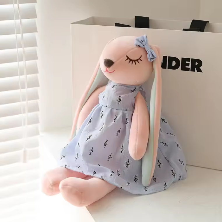 Doudou lapin théodora violet