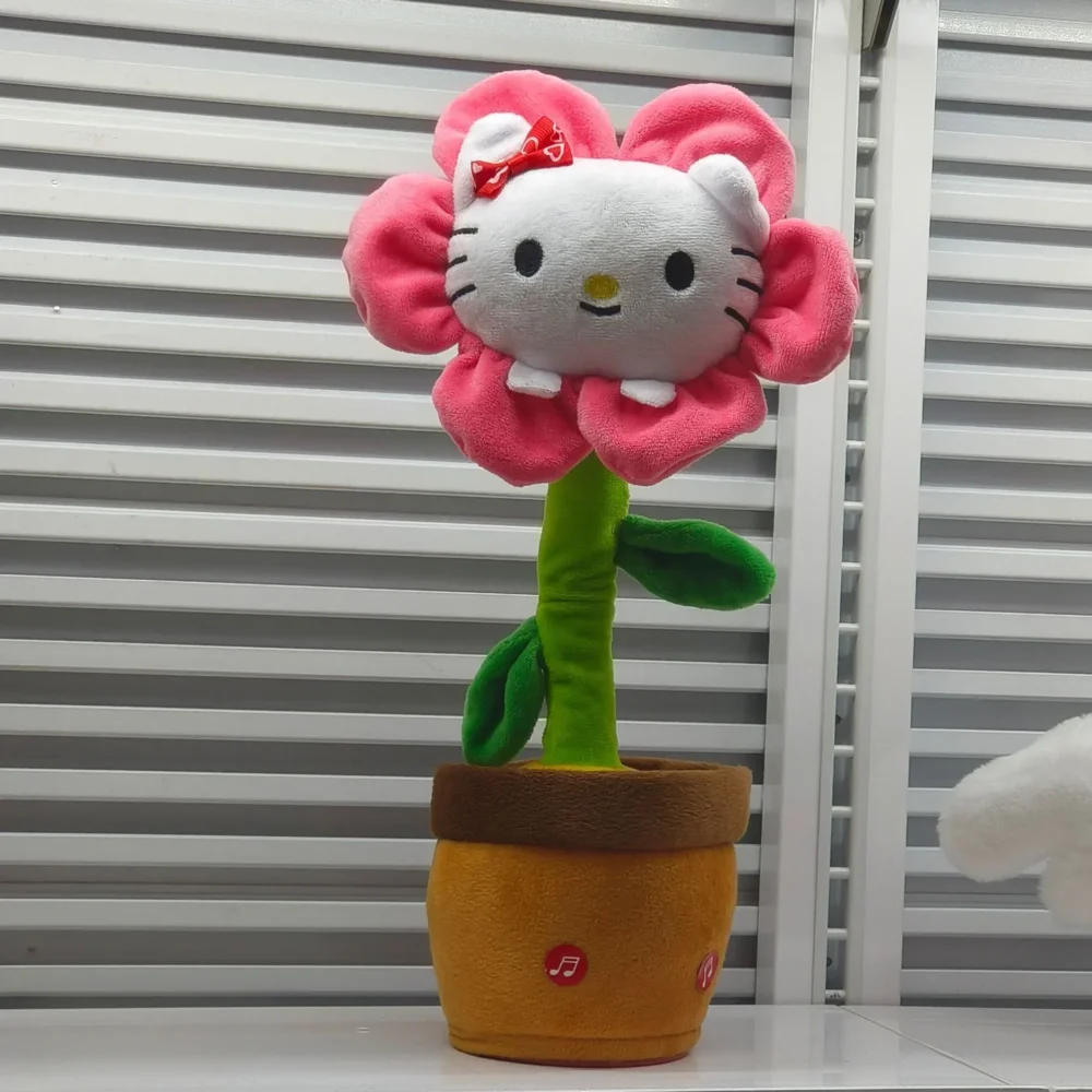 Peluche plante Hello Kitty qui chante